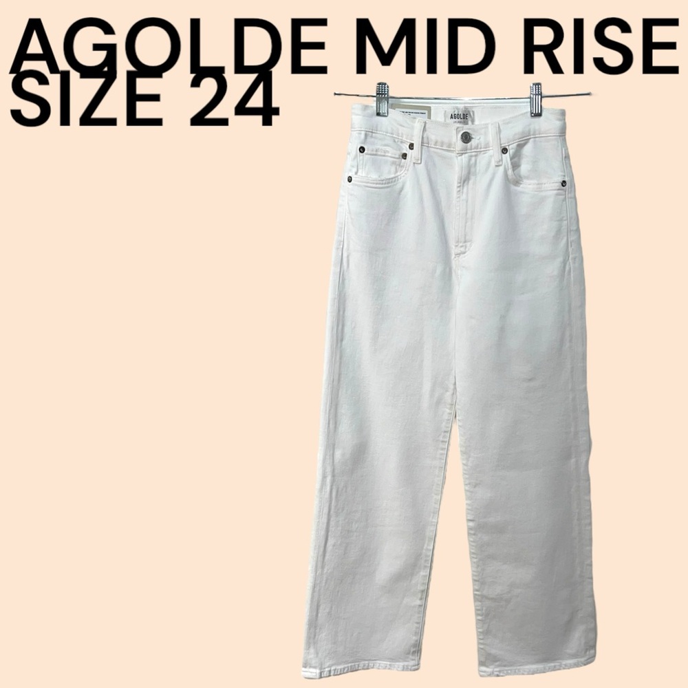 Agolde Harper Cropped Mid Rise Relaxed Straight Jeans